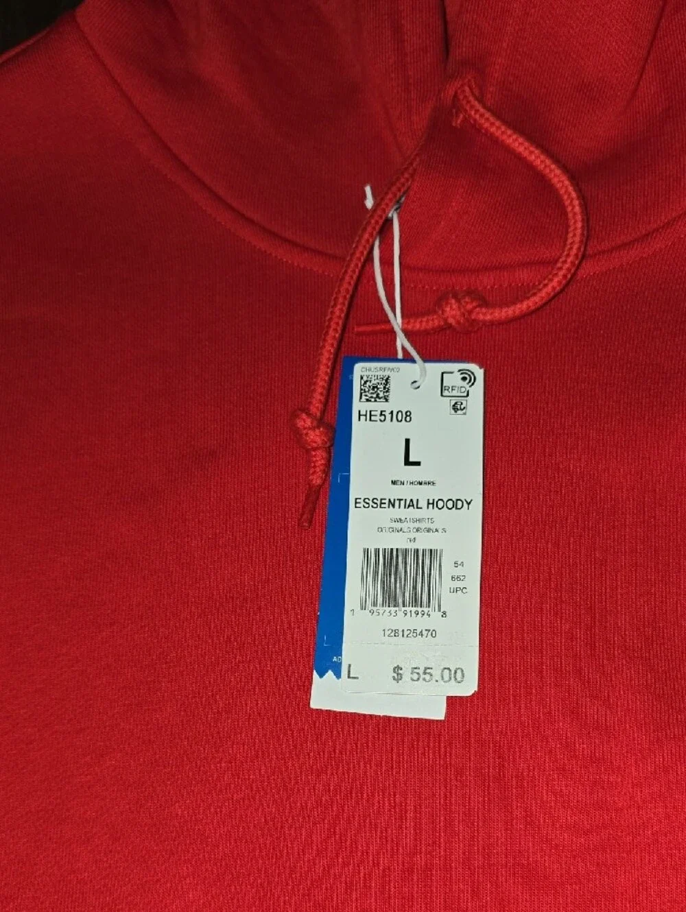 adidas Red Hooded Sweatshirt and Joggers Set - Picture 2 of 3